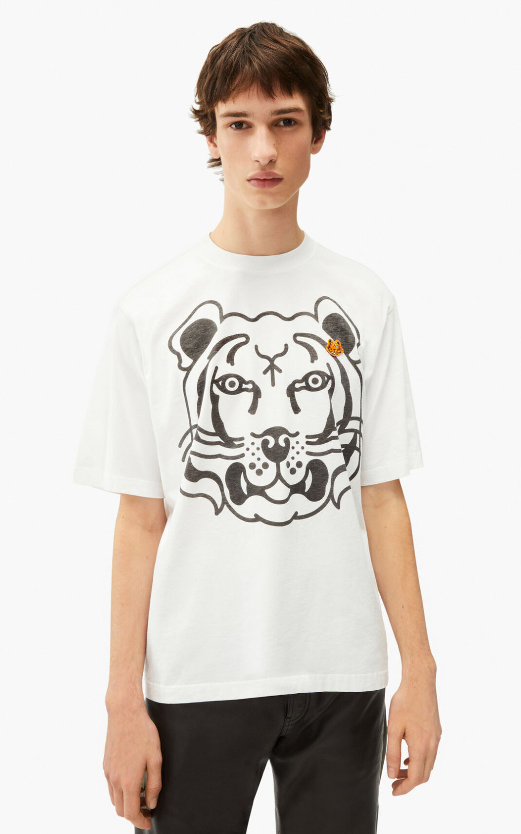 Camisetas Kenzo K Tiger oversized Hombre Blancas - SKU.0605753